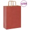 vidaXL Pungi de h&acirc;rtie 250 buc cu m&acirc;nere roșii 26x12x35 cm