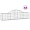 Cosuri gabion arcuite 8 buc, 200x30x40/60 cm, fier galvanizat