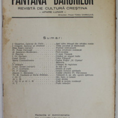 FANTANA DARURILOR , REVISTA DE CULTURA CRESTINA , ANUL III , NR. 7 , SEPTEMBRIE 1931