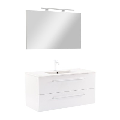 Mobilier complet de baie Vario Clam 100 alb-alb foto