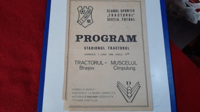 program Tractorul Brasov - Muscelul Cimpulung foto