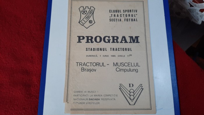 program Tractorul Brasov - Muscelul Cimpulung