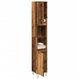 VidaXL Dulap de baie, lemn vechi, 30x30x190 cm, lemn prelucrat
