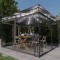 Pavilion cu plasă anti-ț&acirc;nțari&amp;lumini LED, antracit, 3x3x2,73 m