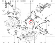 Surub fixare centura siguranta Renault Mascott, Master 2, original 7701045774 foto