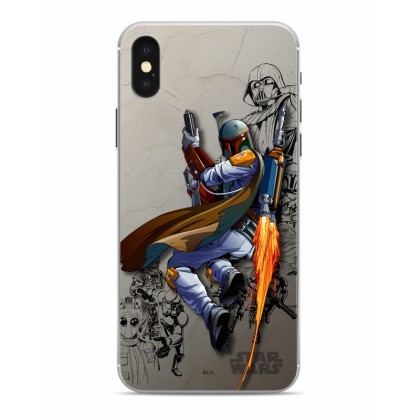 Husa Capac TPU, BOBA FETT 003, Xiaomi Redmi Note 6 Pro cu Licenta, Blister