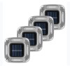 Lampa solara LED pentru gradina eMazing, 8 LED-uri, prindere de perete sau impamantare, IP65, forma patrat, material ABS si Policarbonat, 9 x 9 cm, ba