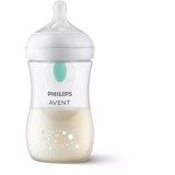 Biberon Philips Avent Natural Response SCY673/82, cu dispozitiv AirFree, 260 ml, tetina care functioneaza ca sanul mamei, cu debit 3, tetina fara scur