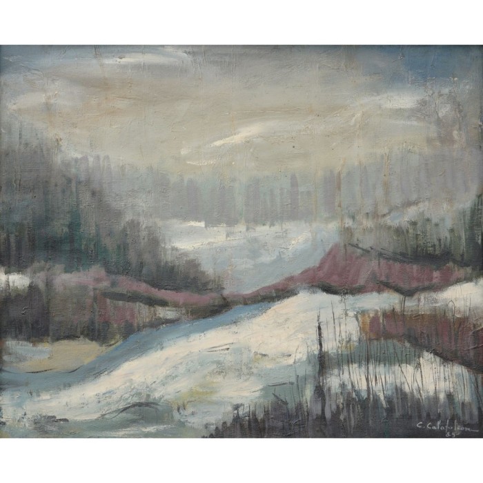 Constantin Calafateanu, Peisaj de iarna montan (1985)