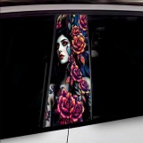 Set 2 stickere decorative pentru stalpii usilor, print autoadeziv de inalta rezolutie, dimensine 2 buc x 50 x 22 cm , cod: AVX-SSU-21, AVEX
