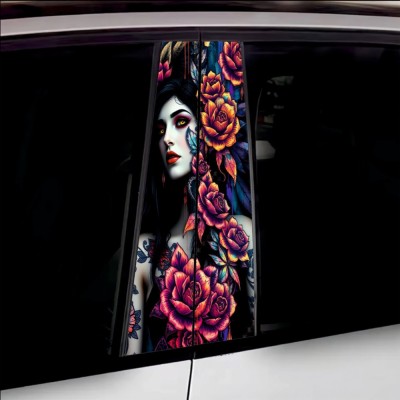 Set 2 stickere decorative pentru stalpii usilor, print autoadeziv de inalta rezolutie, dimensine 2 buc x 50 x 22 cm , cod: AVX-SSU-21 FAVLine Selectio foto