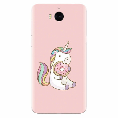 Husa silicon pentru Huawei Y6 2017, Unicorn Donuts foto