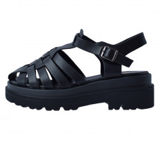 Sandale dama, din piele naturala, marca Formazione, 31862-01-145, negru foto