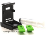 Cumpara ieftin Dispozitiv Incarcare Desfundare Cartuse HP 305 / 305XL (3YM60AE, 3YM61AE) Negru + Accesorii: Ventuze, Seringa - Compatibil Diverse Modele Deskjet/Envy