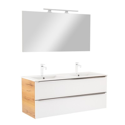 Mobilier complet de baie Vario Trim 120 stejar-alb foto