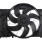 GMV radiator electroventilator Mercedes Clasa C (W203), 01.2005-2007, C 230, motor 2.5 24V, benzina, cutie manuala/automata, cu AC, 600 W; 480 mm; 4