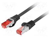 Patch cord LANBERG RJ45 S/FTP Cat 6 LSZH 20m negru