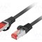 Patch cord LANBERG RJ45 S/FTP Cat 6 LSZH 20m negru