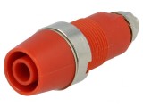 Soclu Banană 4mm 32A Roșu Nichelat 38,7mm