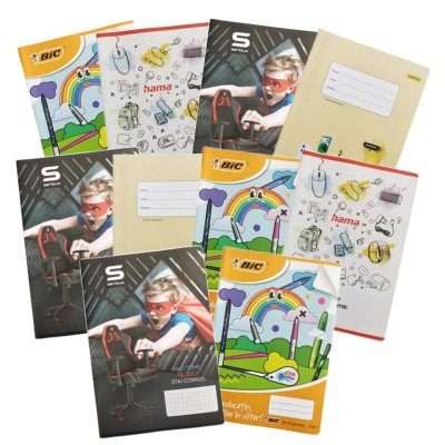 Set Caiet Studentesc A4, 48 file, matematica, coperta policromie, 10buc foto