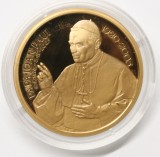 MONETARIA STATULUI. MEDALIE TOMBAC TOTUS TUUS -PAPA IOAN PAUL AL II-LEA .250 BUC