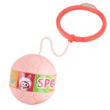 Minge pentru sarit, flippy, tip coarda hula hoop, cerc 12 cm, coarda 52 cm, minge 12 x 11 cm, functie iluminat, 4-6 ani, plastic, roz