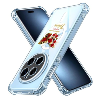 Husa antisoc pentru honor magic7 pro - airbag tpu, col&amp;Egrave;uri ranforsate- butterfly rosu foto