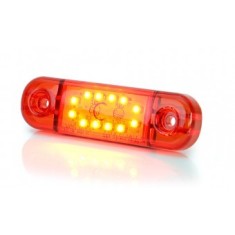 Lampa gabarit ovala Slim cu LED 12 -rosie W97.3 - 715 WAS