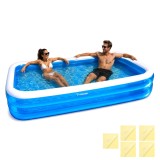 Piscina gonflabila rectangulara Trizand 262x175x50 cm pentru gradina