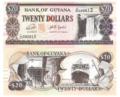Guyana 20 Dolari Dollars 2019 P-30g UNC