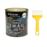 Vopsea email anticoroziva 3 in 1 alb mat pentru metal 750g, direct pe rugina, pe baza de apa Breckner Germany