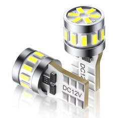 Set 2 becuri led auto T10 W5W CANBUS lumina alba 6500K, pozitie, Ultra Bright, interior, numar inmatriculare