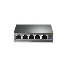 SWITCH PoE TP-LINK 5 porturi Gigabit (4 PoE+), IEEE 802.3at/af, 65W maxim total, carcasa metalica &amp;quot;TL-SG1005P&amp;quot; (timbru verde 2 lei) foto