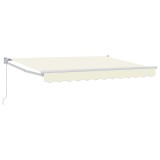 vidaXL Copertină retractabilă manuală Crem 3 x 2 m 3418886