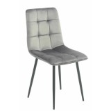 Scaun de living si bucatarie KL Mady, metalic, tapitat cu stofa,100 kg, 44x39x89 cm, gri