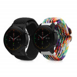 Set 2 curele pentru Xiaomi Mi Watch Color Sport/Watch S1 Active, Kwmobile, Multicolor, Nylon, 59518.02
