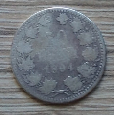 Moneda argint 50 bani 1894 foto