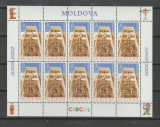 MOLDOVA 2002 EMISIUNEA EUROPA , BLOC DE10 TIMBRE NESTAMPILATE, Nestampilat