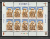 MOLDOVA 2002 EMISIUNEA EUROPA , BLOC DE10 TIMBRE NESTAMPILATE