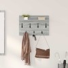 VidaXL Răcător de paltoane montat pe perete sonoma gri 60 x 40 x 12 cm 874432