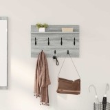 VidaXL Răcător de paltoane montat pe perete sonoma gri 60 x 40 x 12 cm