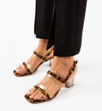 Cumpara ieftin Sandale cu toc Martens Animal Print