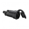 Cupla din cauciuc, cu capac, Strend Pro, IP65, Schuko, 16A, 250 V