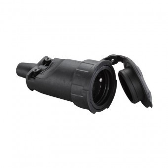 Cupla din cauciuc, cu capac, Strend Pro, IP65, Schuko, 16A, 250 V foto