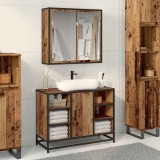 vidaXL Set de mobilier pentru baie 2 pcs Lemn vechi 80 x 33 x 60 cm 3402459