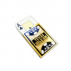 Carti Poker Texas hold&amp;amp;#039;em, 100% plastic, Gold Range negru foto
