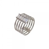 Inel argint 925 Lines zirconii