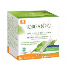 Tampoane Organyc SUPER PLUS din bumbac organic, cu aplicator 16 buc Organyc foto