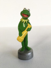 Figurina Kermit Muppets Show Sesame Street, 1999 Henson, 6 cm, cauciuc foto