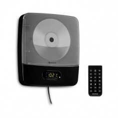 Auna Vertiplay, CD player, bluetooth, lumina de noapte, FM radio, ceas digital, AUX, negru foto